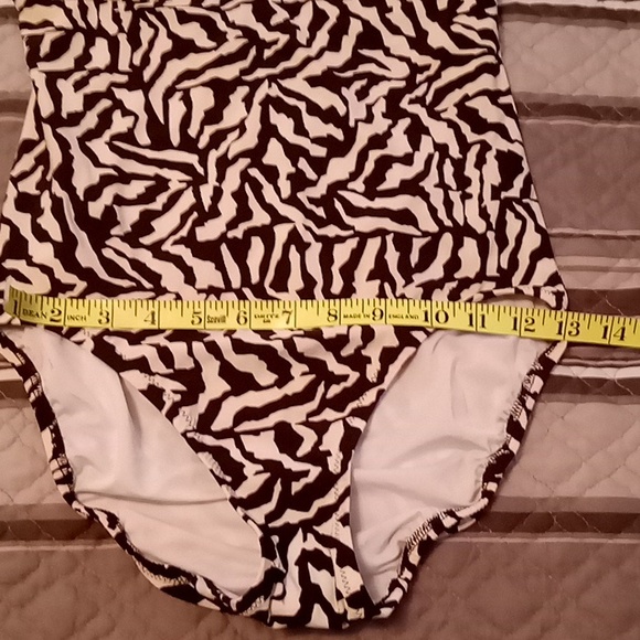 Lands' End Brown & White Zebra Print One Piece Swimsuit-🆕 - Picture 11 of 12